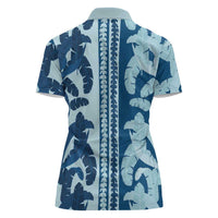 Hawaii Pua Kenikeni Lei Women Polo Shirt With Lau Maia Royal Blue