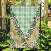 Hawaii Pikake Lokelani Plumeria Lei Garden Flag Green Palaka Motifs