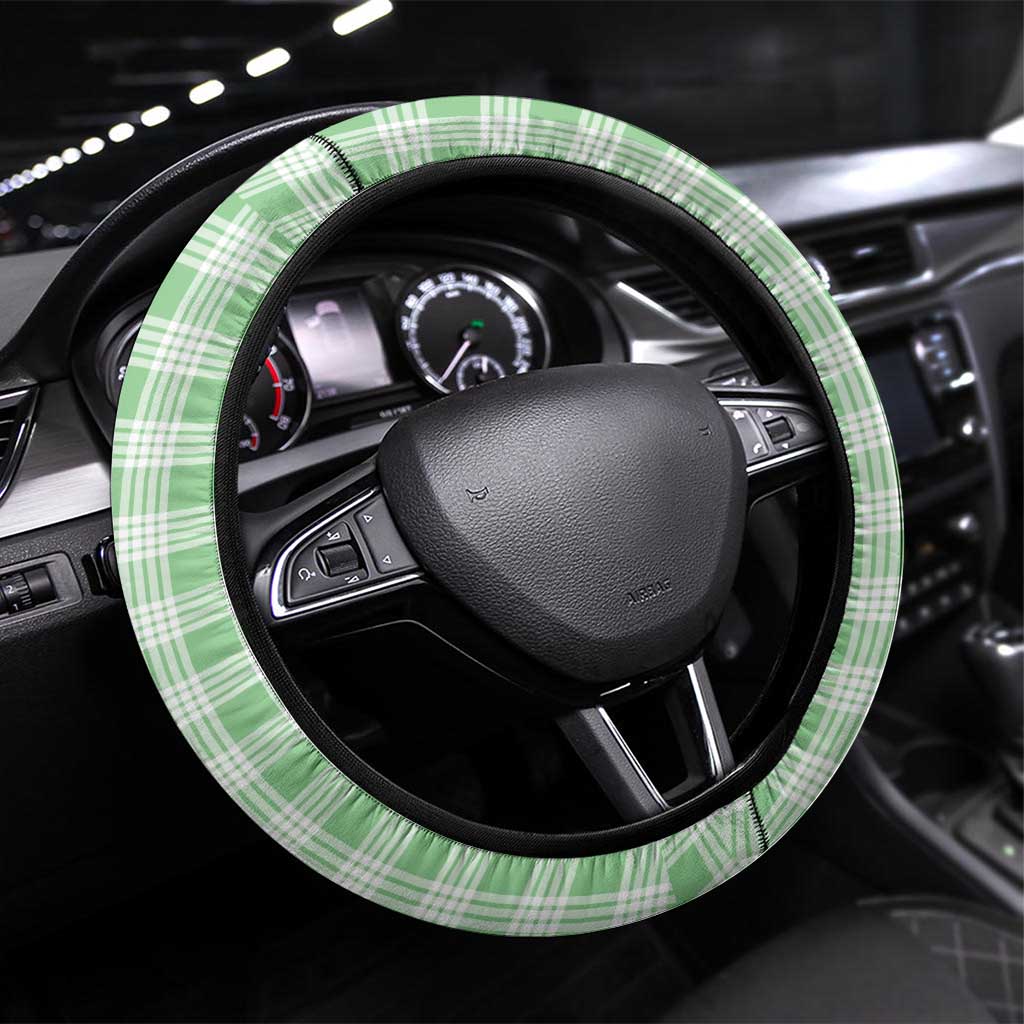 Hawaii Pikake Lokelani Plumeria Lei Steering Wheel Cover Green Palaka Motifs