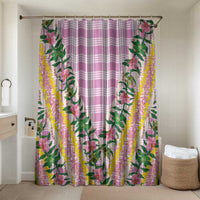 Hawaii Pikake Lokelani Plumeria Lei Bathroom Set Pink Palaka Motifs