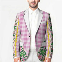Hawaii Pikake Lokelani Plumeria Lei Blazer Pink Palaka Motifs