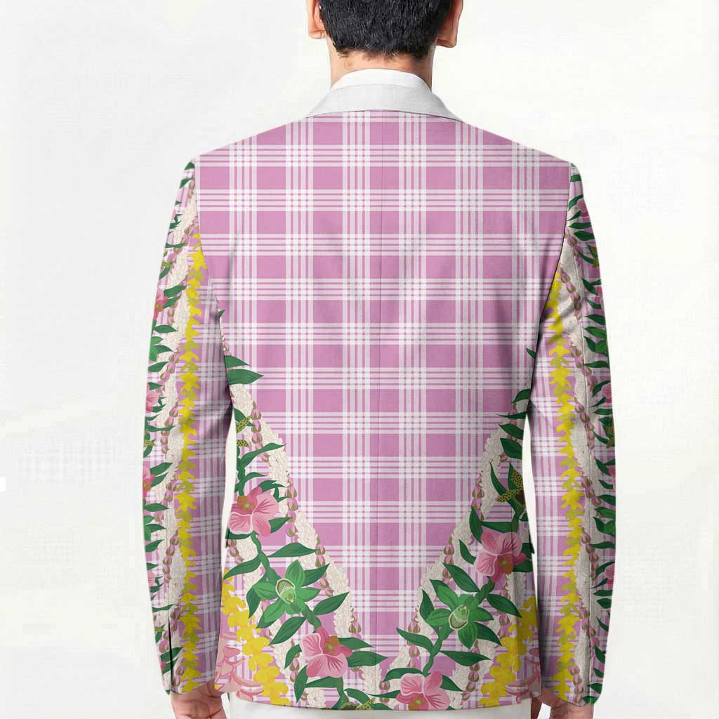 Hawaii Pikake Lokelani Plumeria Lei Blazer Pink Palaka Motifs