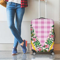 Hawaii Pikake Lokelani Plumeria Lei Luggage Cover Pink Palaka Motifs