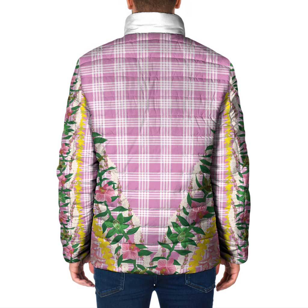 Hawaii Pikake Lokelani Plumeria Lei Padded Jacket Pink Palaka Motifs