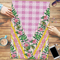Hawaii Pikake Lokelani Plumeria Lei Puzzle Pink Palaka Motifs
