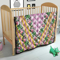 Hawaii Pikake Lokelani Plumeria Lei Quilt Pink Palaka Motifs