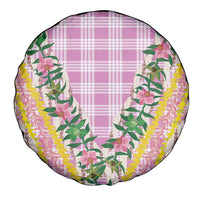 Hawaii Pikake Lokelani Plumeria Lei Spare Tire Cover Pink Palaka Motifs