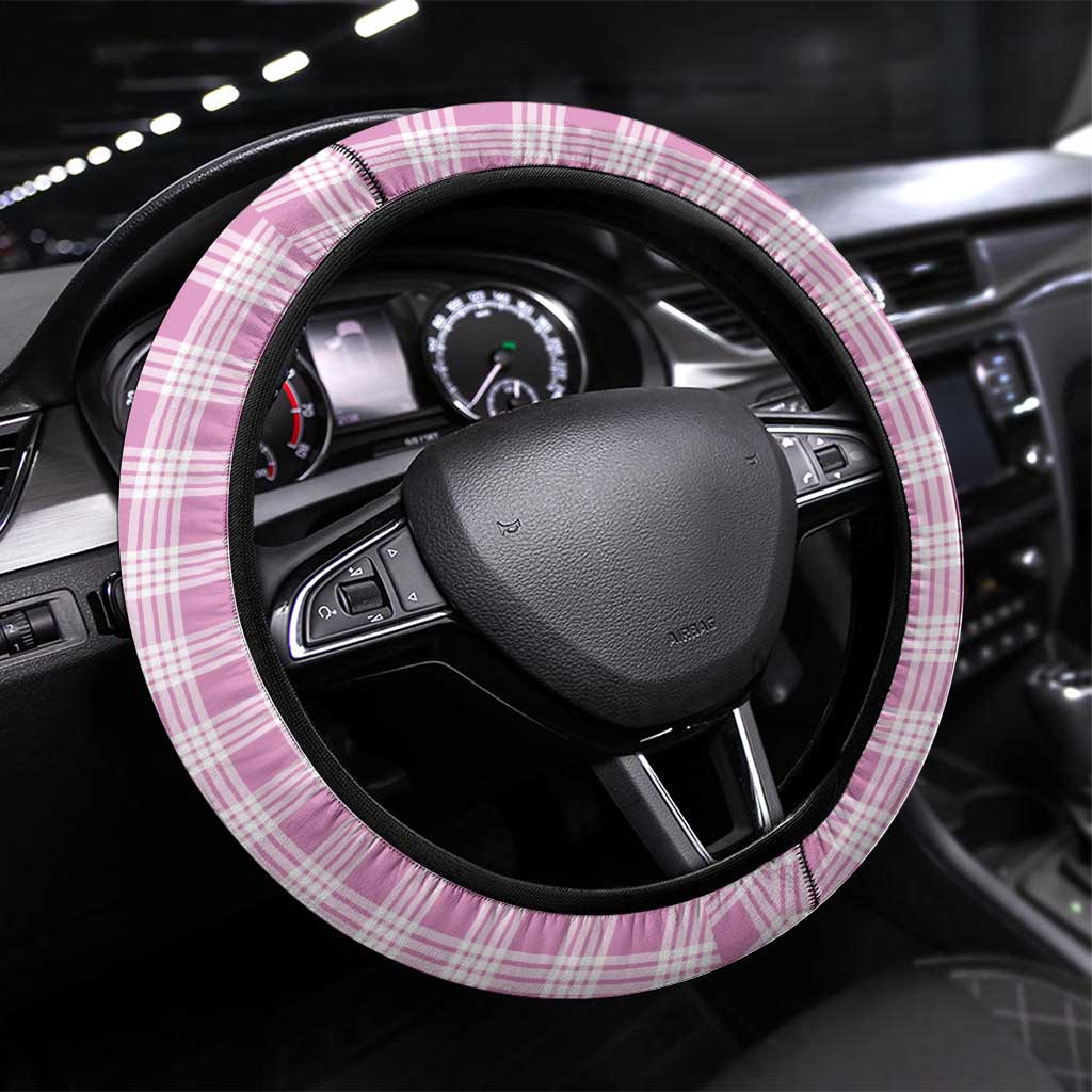 Hawaii Pikake Lokelani Plumeria Lei Steering Wheel Cover Pink Palaka Motifs