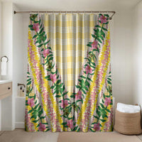 Hawaii Pikake Lokelani Plumeria Lei Bathroom Set Yellow Palaka Motifs