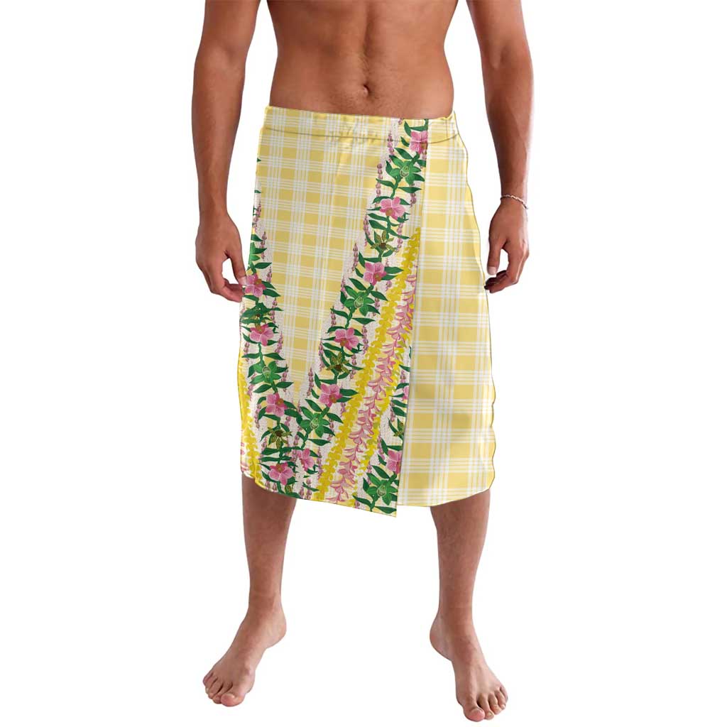 Hawaii Pikake Lokelani Plumeria Lei Lavalava Yellow Palaka Motifs