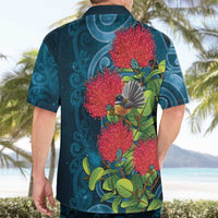 New Zealand Matariki Piwakawaka Hawaiian Shirt Maori Koru With Pohutukawa Flowers LT05 - Polynesian Pride