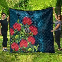 New Zealand Matariki Piwakawaka Quilt Maori Koru With Pohutukawa Flowers