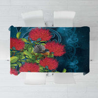 New Zealand Matariki Piwakawaka Tablecloth Maori Koru With Pohutukawa Flowers