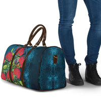 New Zealand Matariki Piwakawaka Travel Bag Maori Koru With Pohutukawa Flowers LT05 - Polynesian Pride