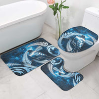 New Zealand Matariki Bathroom Set Pigeon Kereru Maori Fern Art