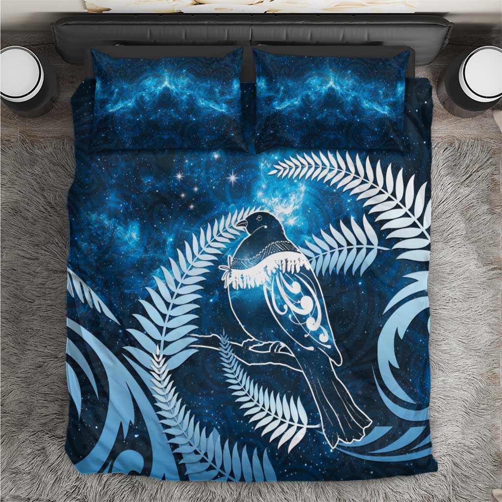 New Zealand Matariki Bedding Set Pigeon Kereru Maori Fern Art