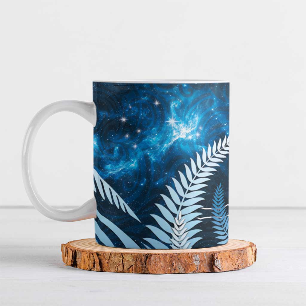 New Zealand Matariki Ceramic Mug Pigeon Kereru Maori Fern Art