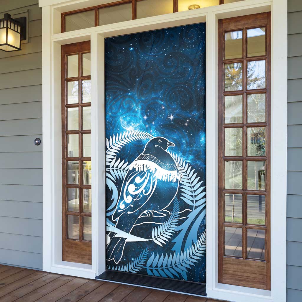 New Zealand Matariki Door Cover Pigeon Kereru Maori Fern Art LT05 - Polynesian Pride