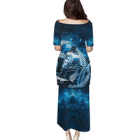 New Zealand Matariki Family Matching Puletasi and Hawaiian Shirt Pigeon Kereru Maori Fern Art LT05 - Polynesian Pride