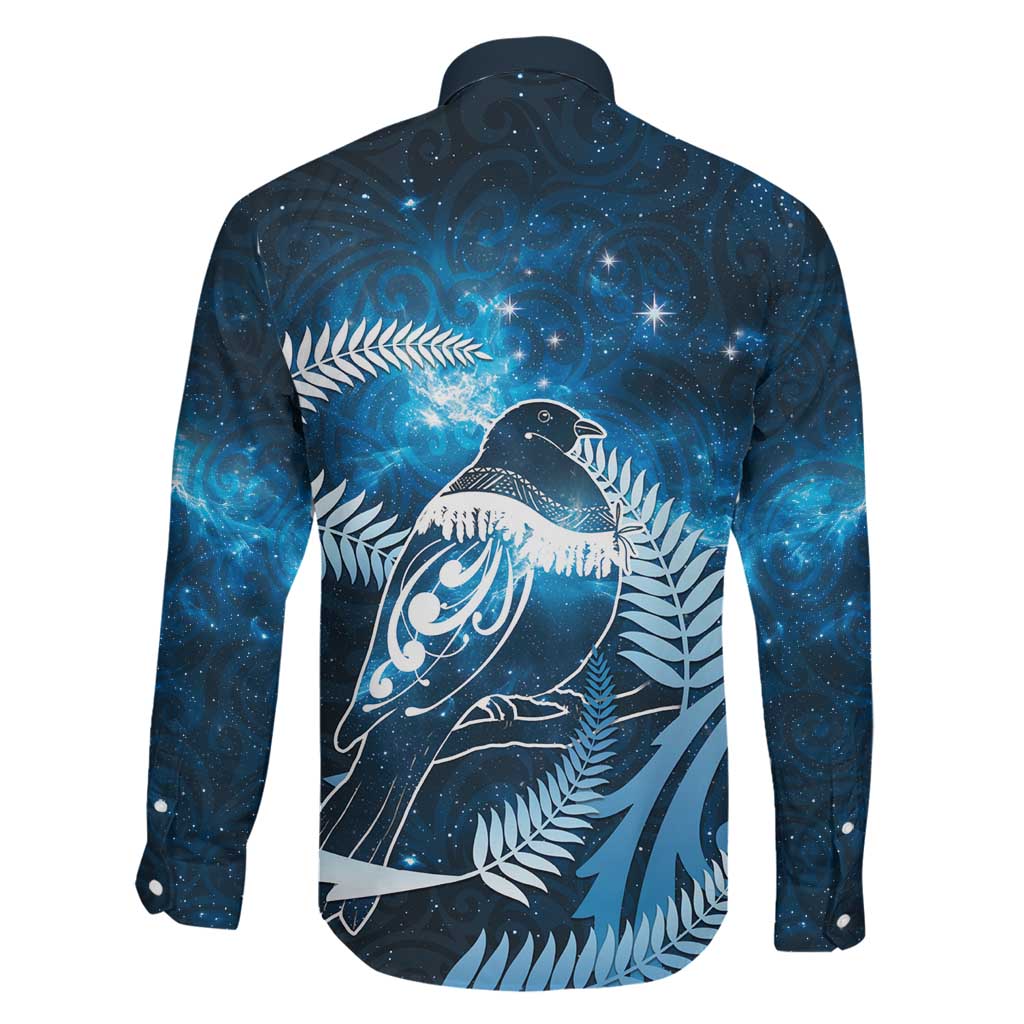 New Zealand Matariki Family Matching Short Sleeve Bodycon Dress and Hawaiian Shirt Pigeon Kereru Maori Fern Art LT05 - Polynesian Pride
