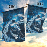 New Zealand Matariki Garden Flag Pigeon Kereru Maori Fern Art LT05 - Polynesian Pride