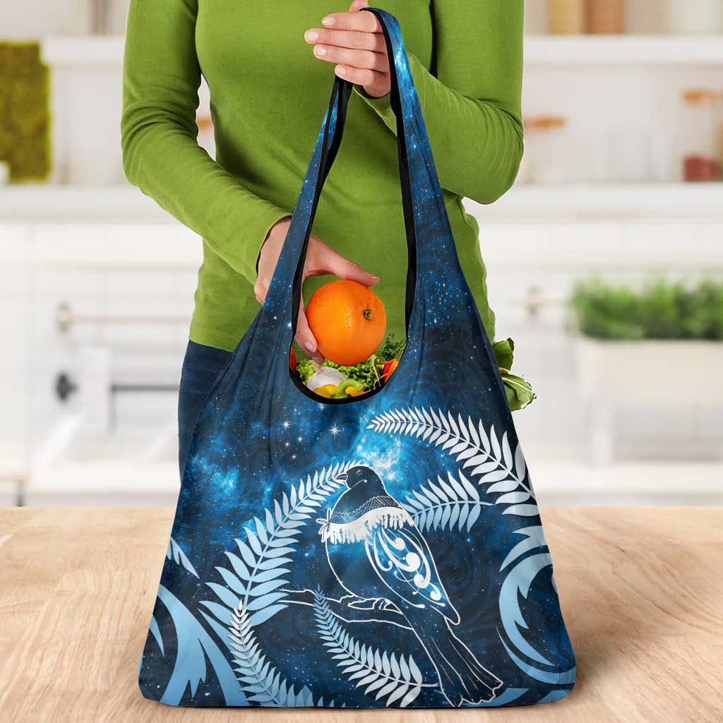 New Zealand Matariki Grocery Bag Pigeon Kereru Maori Fern Art LT05 - Polynesian Pride