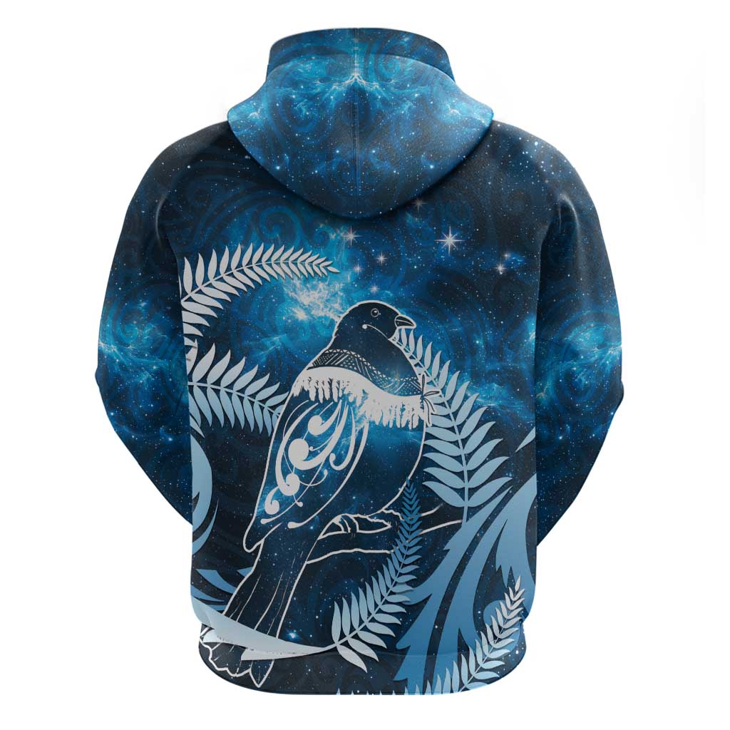 New Zealand Matariki Hoodie Pigeon Kereru Maori Fern Art