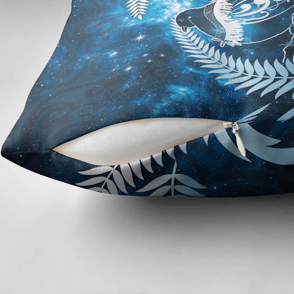 New Zealand Matariki Pillow Cover Pigeon Kereru Maori Fern Art