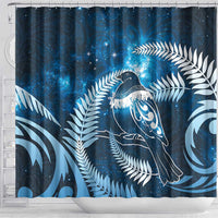 New Zealand Matariki Shower Curtain Pigeon Kereru Maori Fern Art LT05 - Polynesian Pride