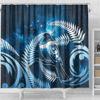 New Zealand Matariki Shower Curtain Pigeon Kereru Maori Fern Art LT05 - Polynesian Pride