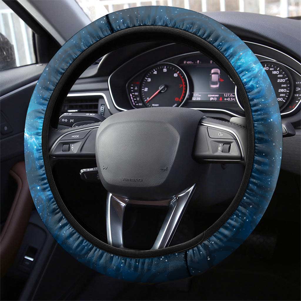 New Zealand Matariki Steering Wheel Cover Pigeon Kereru Maori Fern Art LT05 - Polynesian Pride