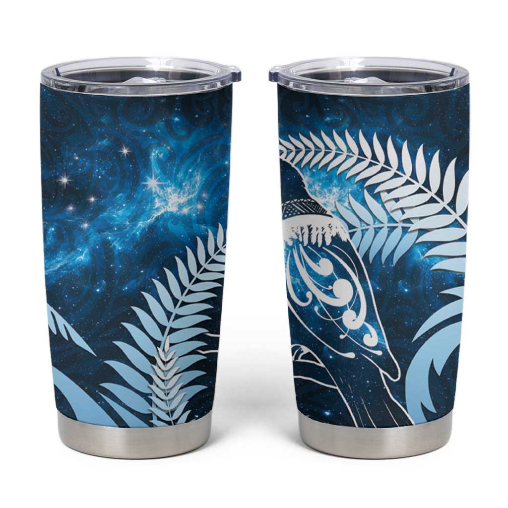 New Zealand Matariki Tumbler Cup Pigeon Kereru Maori Fern Art