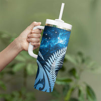 New Zealand Matariki Tumbler With Handle Pigeon Kereru Maori Fern Art LT05 - Polynesian Pride