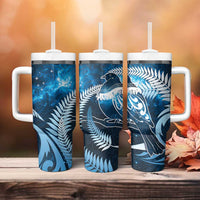 New Zealand Matariki Tumbler With Handle Pigeon Kereru Maori Fern Art LT05 - Polynesian Pride