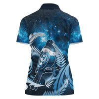 New Zealand Matariki Women Polo Shirt Pigeon Kereru Maori Fern Art LT05 - Polynesian Pride