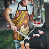 Hawaii King Kamehameha Apron Hawaiian Kakau Pattern With Leis