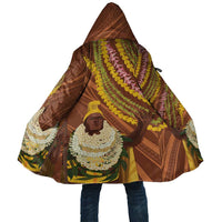 Hawaii King Kamehameha Cloak Hawaiian Kakau Pattern With Leis