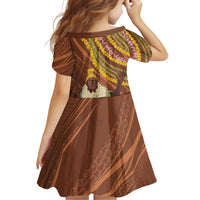 Hawaii King Kamehameha Family Matching Short Sleeve Bodycon Dress and Hawaiian Shirt Hawaiian Kakau Pattern With Leis LT05 - Polynesian Pride
