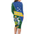 Personalised Solomon Islands Independence Day Family Matching Long Sleeve Bodycon Dress and Hawaiian Shirt With Coat Of Arms