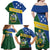 Personalised Solomon Islands Independence Day Family Matching Off Shoulder Maxi Dress and Hawaiian Shirt With Coat Of Arms