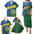 Personalised Solomon Islands Independence Day Family Matching Puletasi and Hawaiian Shirt With Coat Of Arms