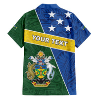 Personalised Solomon Islands Independence Day Family Matching Puletasi and Hawaiian Shirt With Coat Of Arms LT05 - Polynesian Pride