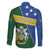 Personalised Solomon Islands Independence Day Family Matching Puletasi and Hawaiian Shirt With Coat Of Arms