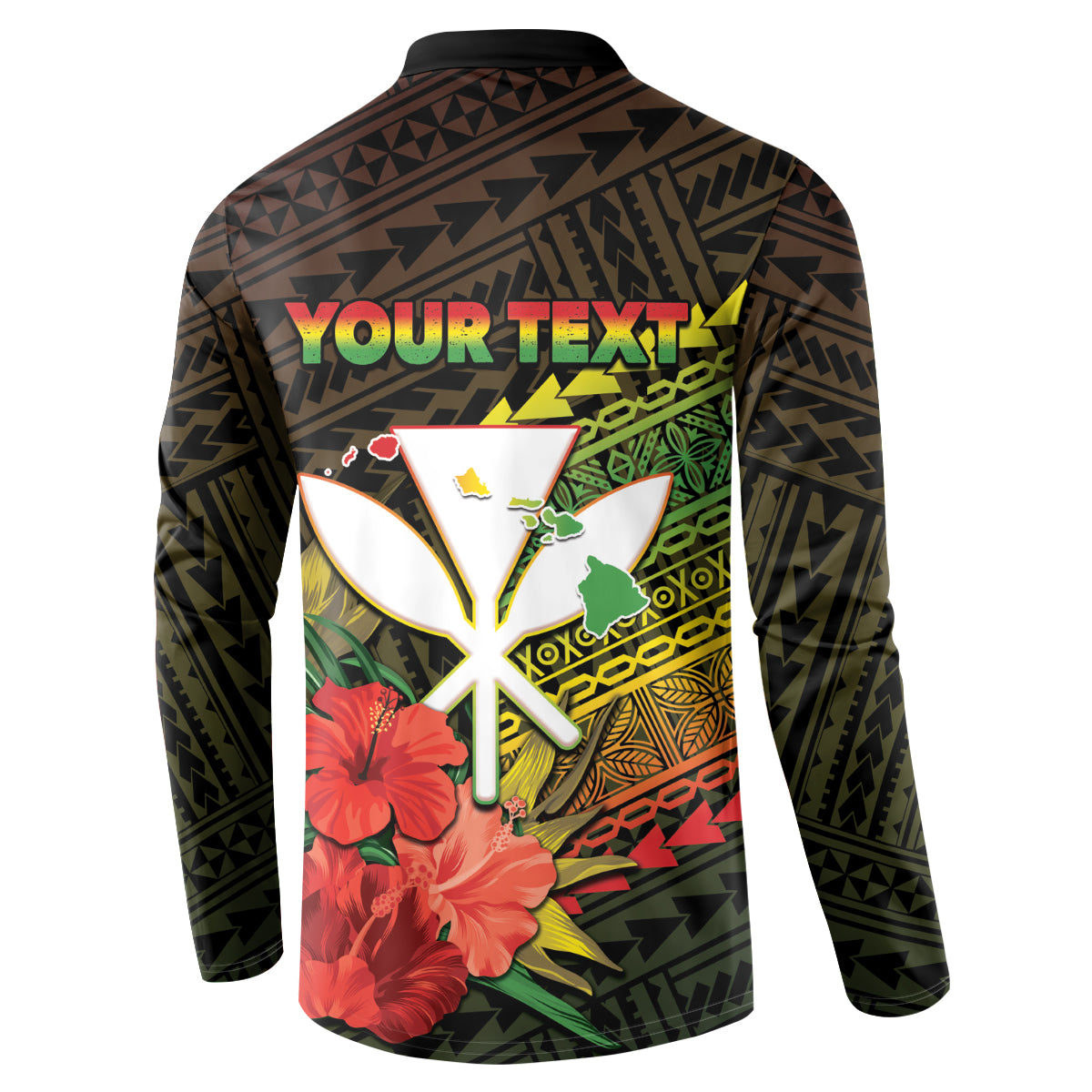 Personalized Hawaii Born and Raised Button Sweatshirt Kanaka Maoli Flag Day