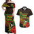 Personalized Hawaii Born and Raised Couples Matching Off Shoulder Maxi Dress and Hawaiian Shirt Kanaka Maoli Flag Day