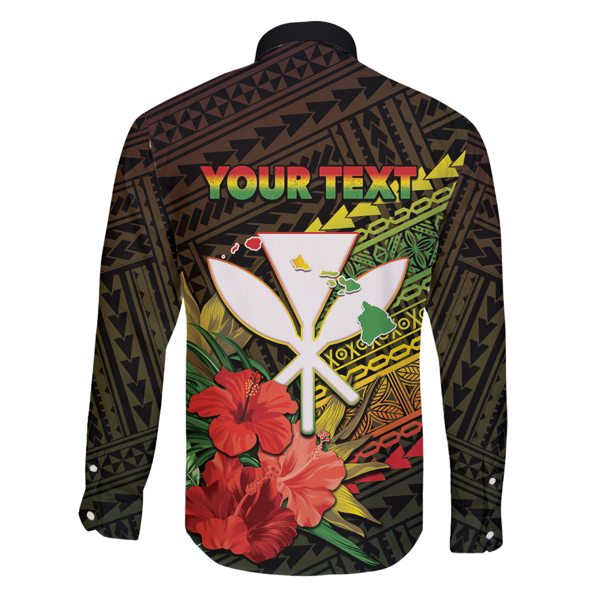 Personalized Hawaii Born and Raised Family Matching Off Shoulder Short Dress and Hawaiian Shirt Kanaka Maoli Flag Day