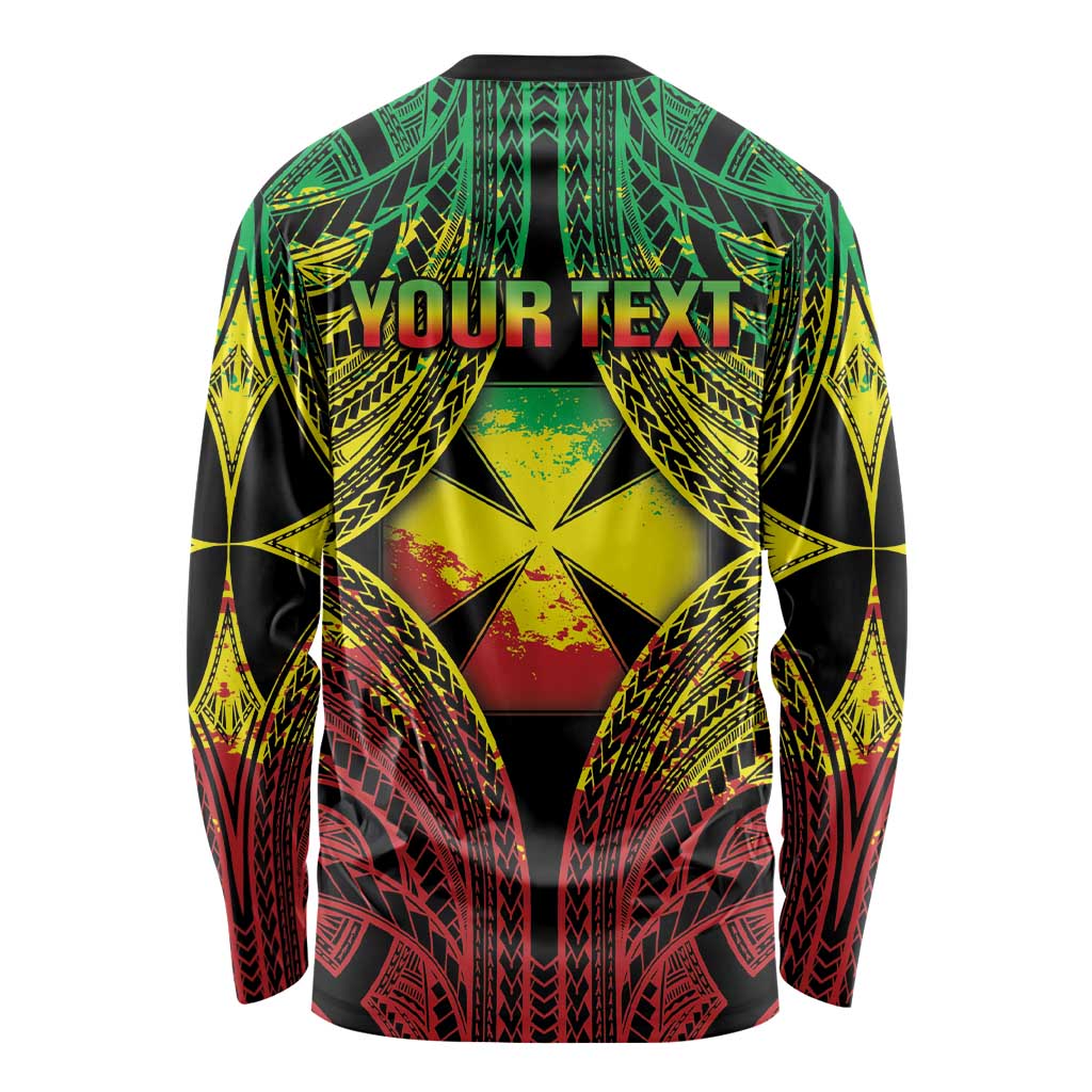 Personalised Wallis and Futuna Territory Day Long Sleeve Shirt Polynesian Pattern Simple Style