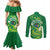 Cook Islands Happy Constitution Day Couples Matching Mermaid Dress and Long Sleeve Button Shirt Pattern Tribal Art