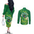 Cook Islands Happy Constitution Day Couples Matching Off The Shoulder Long Sleeve Dress and Long Sleeve Button Shirt Pattern Tribal Art