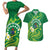 Cook Islands Happy Constitution Day Couples Matching Short Sleeve Bodycon Dress and Hawaiian Shirt Pattern Tribal Art